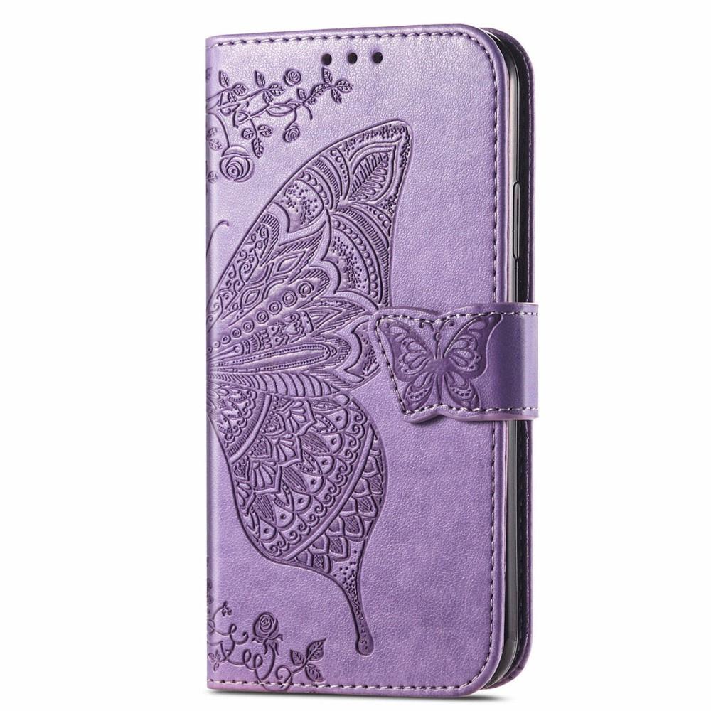 Flip Case for Motorola Moto G56 5G, Butterfly, Purple
