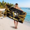 Pittsburgh Penguins Customized Name Text Beach Towel, Soft Absorbent Towel Beach Pool Travel Personal Gift