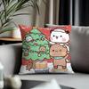 New BBUBU DUDUed Cushion Cover Antidustmite Pillowcase Invisible Zipper Silky Short Plush Sofa Cushion Cover