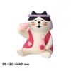 ZAKKA Cherry Blossom Miniature Japanese Cat Ornaments - Cute Heart-Shaped Desktop Decor Gifts.