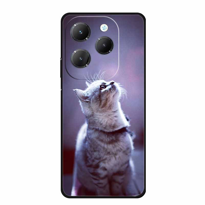 Для чехла Infinix Hot 40 Pro Животные Мягкий силиконовый ТПУ чехол Чехлы для телефона Для Infinix Hot 40i Hot40 X6837 Защитный Волк Коке