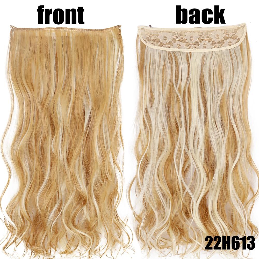 XINRAN 22-дюймовые модные женские волосы для наращивания, устойчивые к высоким температурам, синтетические волны, длинные волосы без клипс, невидимый парик для лески