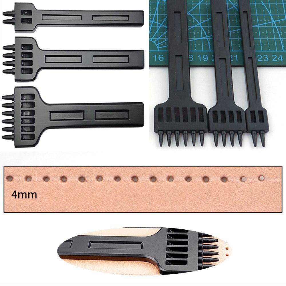 Tool Sewing Stitching Punch Leather Craft Alloy Prong Punching Pricking Tool Round Stitching Punch