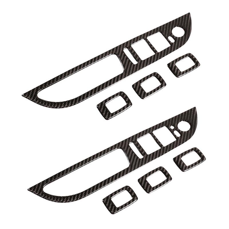 Углеродное волокно, кнопка переключения окна автомобиля, панель управления подъемником, рамка, наклейка, отделка для BMW 5 серии E60 E61 2004 2005 2006-