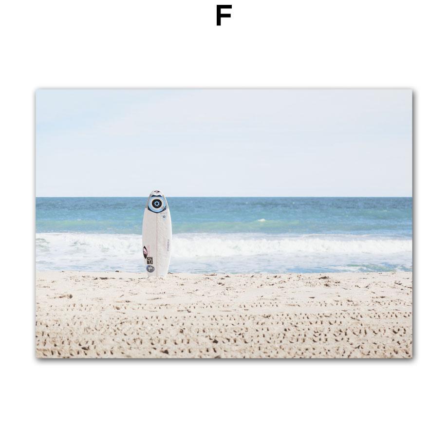 Sea Beach Sailboat Starfish Tree Wall Art Canvas Painting Landscape Posters Prints Hotel Bar Wall Pictures For Living Room Decor