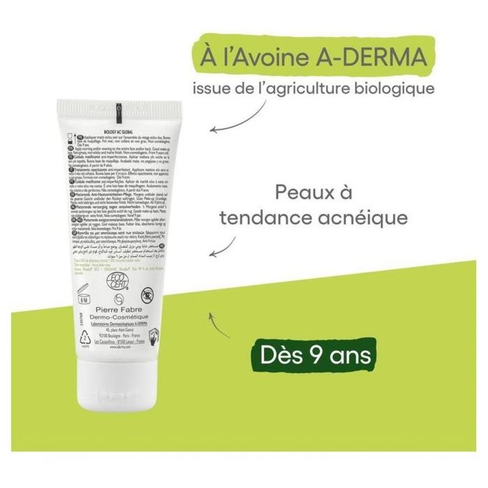 Aderma Biology AC Global Soin Matifiant Anti Imperfections 40Ml