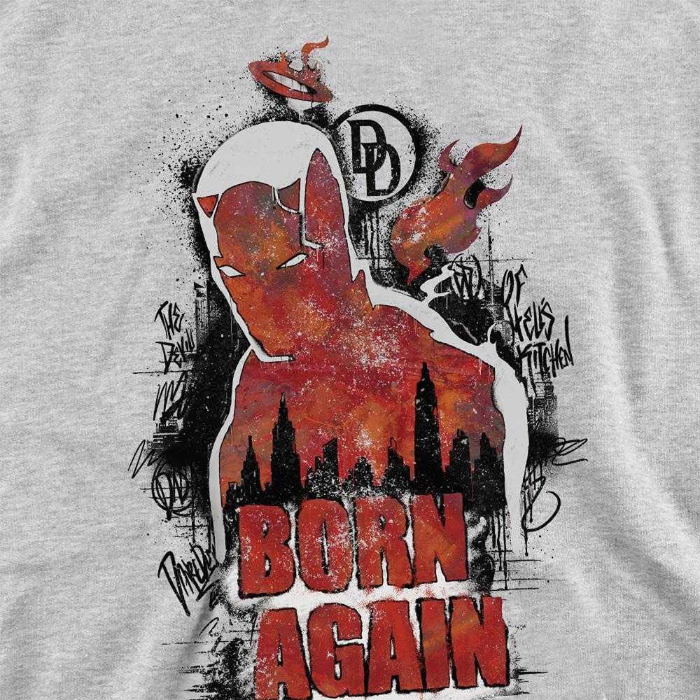 Daredevil Unisex Adult Born Again Matt Murdock Graffiti Heather Sweatshirt