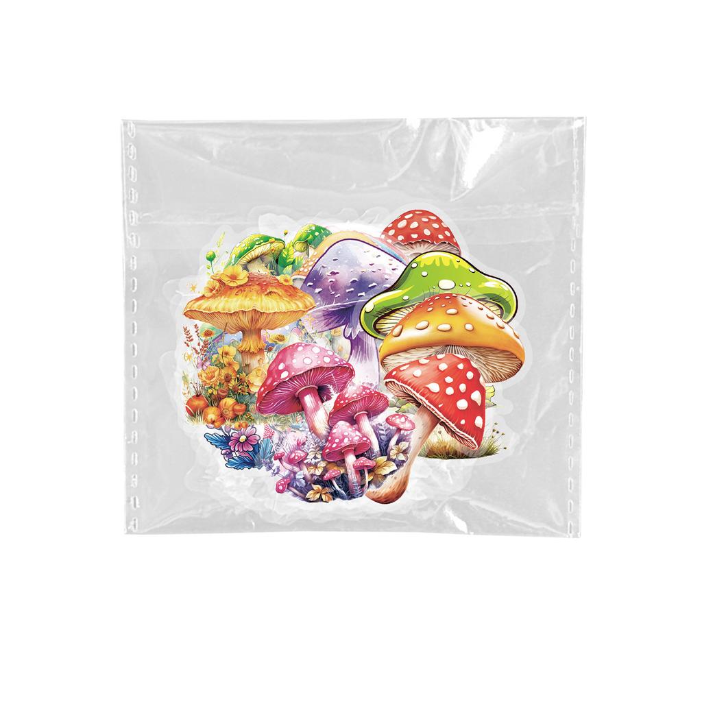 50 различных наклеек в виде грибов для домашних животных Креативное руководство по теме грибов Декоративные наклейки Водонепроницаемые наклейки в виде ретро-растений