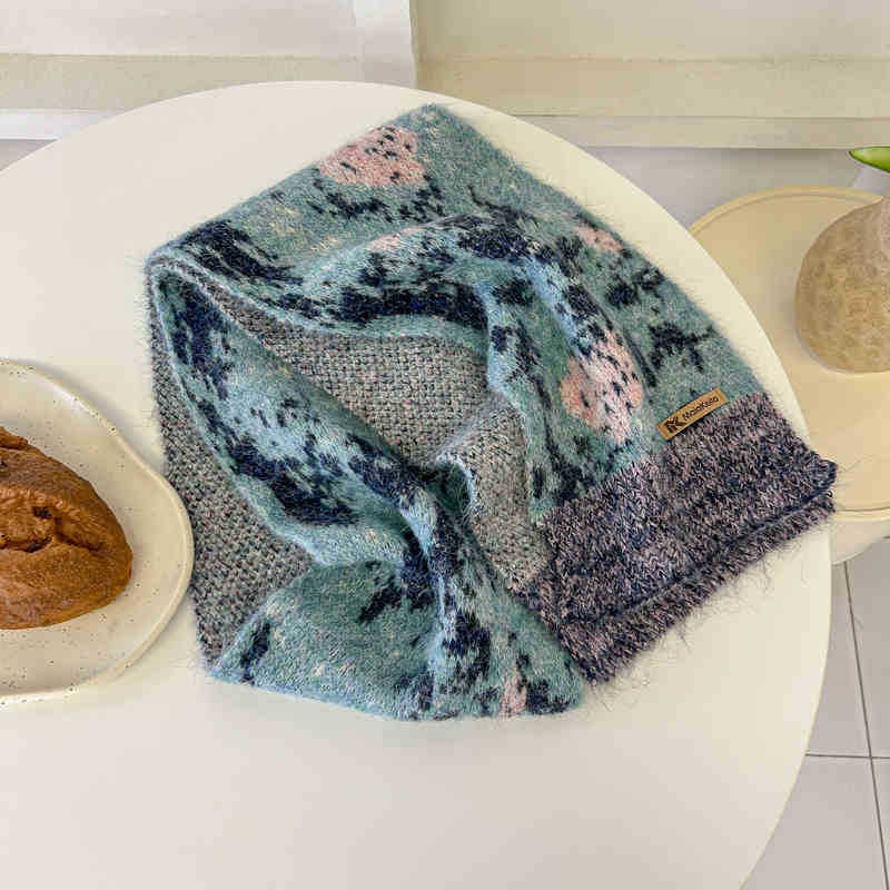 Atmosphere, Contrasting Love Scarf, 24 Years Thickened And Warm, Student Knitted Scarf