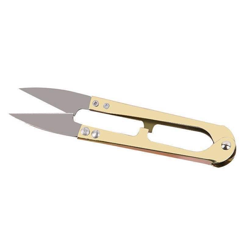 Мини U-образные ножницы для пряжи с чехлом для вышивания крестиком, шитья и рукоделия