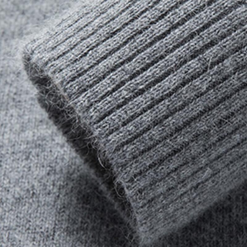 ROMON Men's Casual Solid Crew Neck Knit Sweater