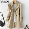 Women's Windbreaker Spring and Autumn Coat Korean Style Slim Mid-length Windbreaker Women