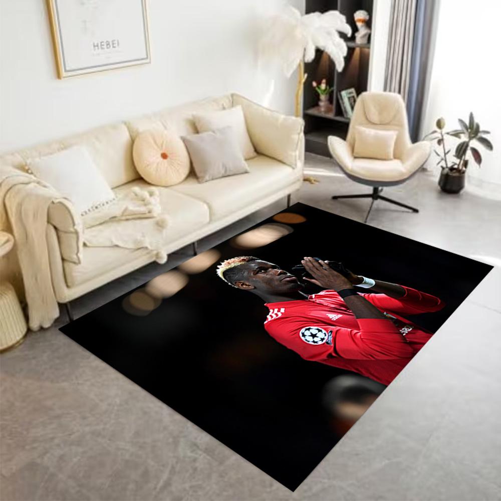 Man United's Paul Pogba Area Rug Perfect for Study room Entryway Game Room Dormitory Antislip Carpet Decorate Offices Best for Christmas