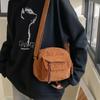 Corduroy Women's Small Shoulder Bag Teenager Girl Crossbody Bag Bolsa Cute Tote Student Street Korean Harajuku Messenger Bag
