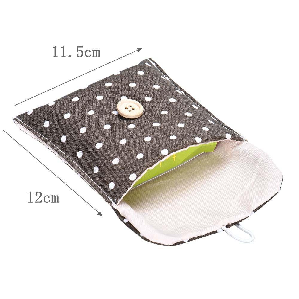 Women Girl Travel Polka Dot Organizers Storage Pouch Sanitary Napkin Bag