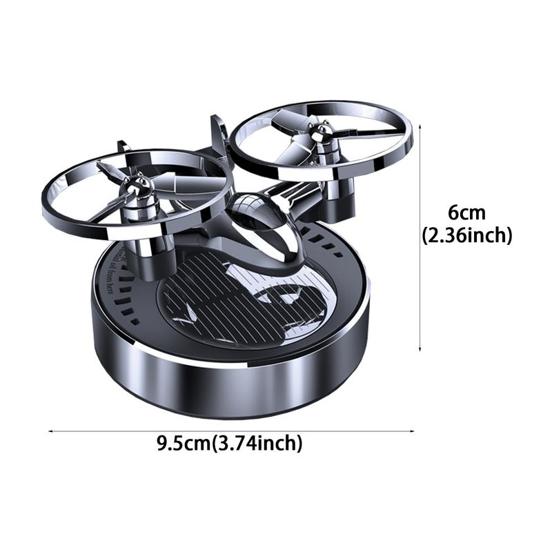 Car Interior Decoration Solar Powered Airplane Rotating Perfume Diffuser Decoration Car Airplane Rotating Air Freshener