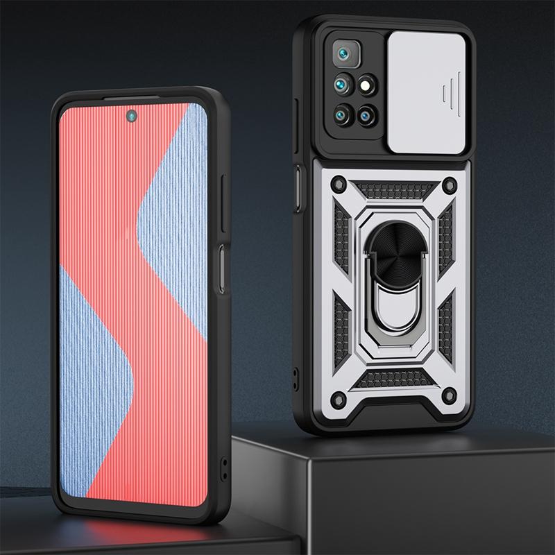 Heavy Duty Shockproof Case for iPhone/Samsung/Huawei/Xiaomi/OPPO/Vivo Push Pull Camera Protection Phone Cover