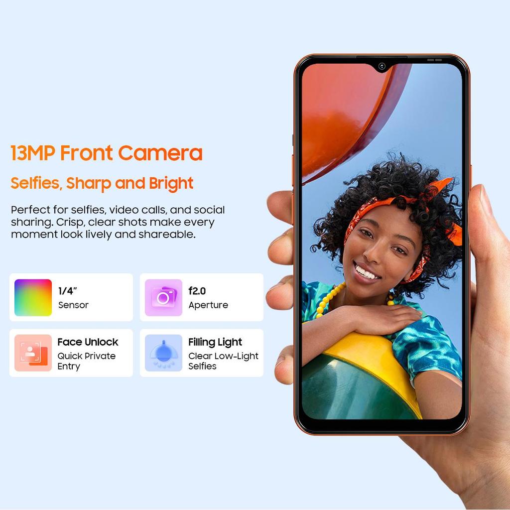 Blackview WAVE 7C 4G AI Смартфон 16 ГБ+128 ГБ 6,56" Android 16 5000 мАч Мобильный телефон