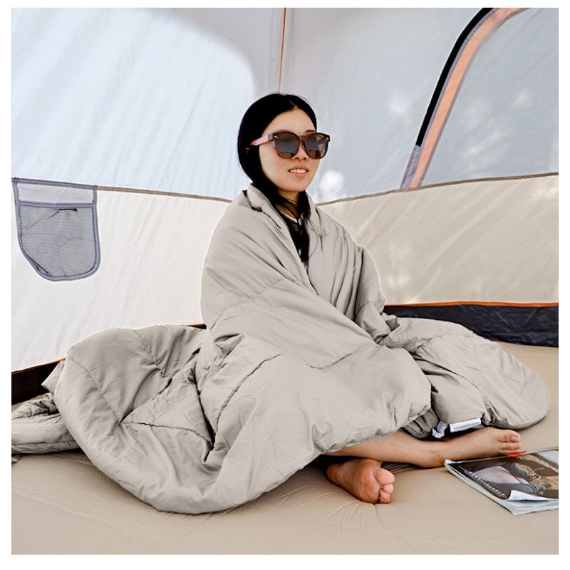 Спальный мешок для кемпинга на открытом воздухе, всесезонный, универсальный, холодостойкий, теплый, хлопковый, удобный спальный мешок (190+30)*75см