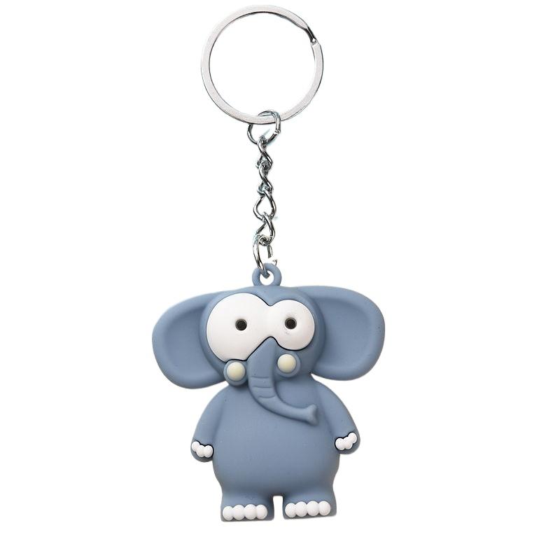 Cartoon Zoo Animals Keychain Resin Doll Couple Key Chain Men's and Women's Jewelry Bag Pendant Children Lovely Keychain
