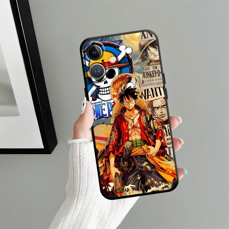 Чехол для iPhone 15 Plus X XS XR 13 Mini 12 SE 17Air 17 16 Pro Max 11 14 7 8 Funda Чехол для телефона Аниме Luffy Zoro
