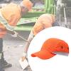 High Visibility Reflective Hat For Sanitation Workers Fluorescent Color Design With Neck Shield for Sun Protections