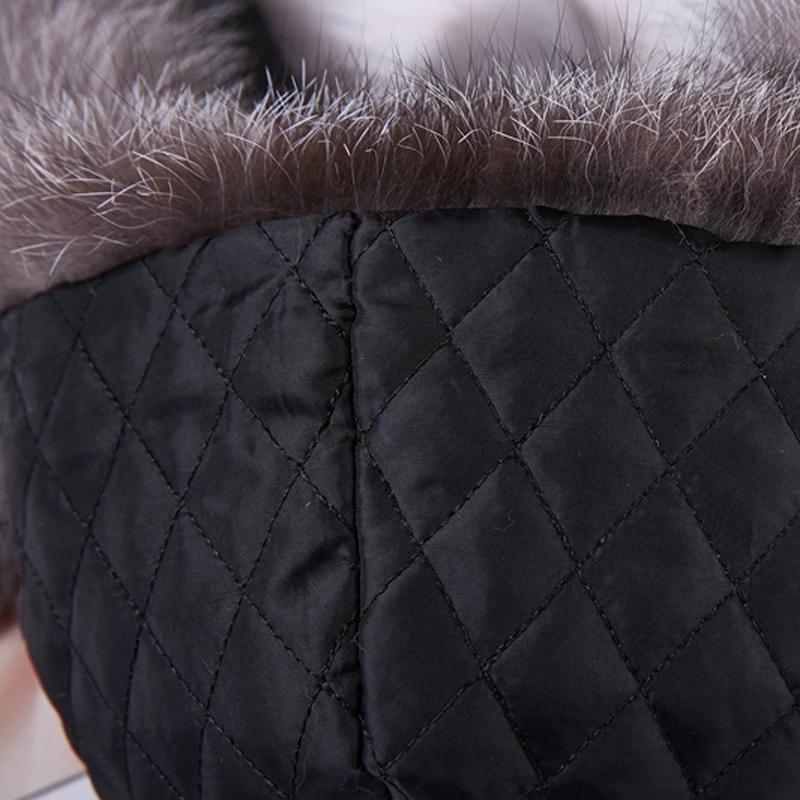 Женская шапка из натурального лисьего меха с меховыми шариками, женские корейские зимние шапки из натурального меха енота, теплая шапка-бомбер для девочек с ушами на лыжах, велоспорте, снежная шапка-бомбер