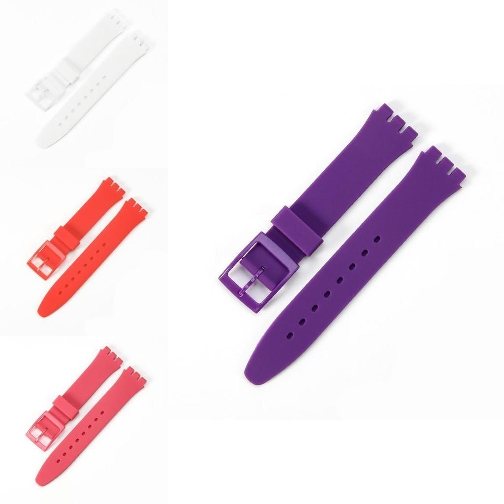 Высококачественный силиконовый ремешок для часов Swatch, доступно несколько цветов 16 мм 17 мм 19 мм 20 мм