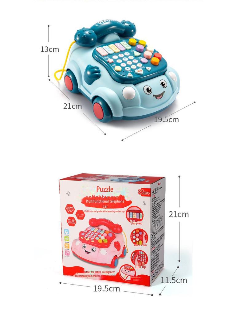 Ретро развивающая музыкальная игрушка-телефон для детей от 0 до 3 лет