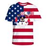 Star Spangled Banner Series 3D Printed Men's Casual Short Sleeved T-shirt Cross Border New Men's T-shirt