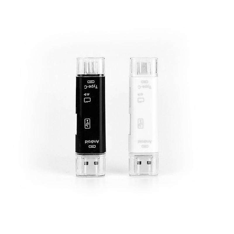 5 In 1 Type-c Reader Multi-function Multifunction Usb Type C/Usb /Micro Usb/Tf Memory Card Reader OTG Card Reader