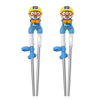 Палочки для еды Edison Pororo 3D из нержавеющей стали, разные цвета, 2 шт.