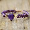 Europe and the United States hot-selling emperor amethyst love double-layer hand-woven bracelet adjustable bracelet