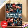 1 шт., Книжка-раскраска для взрослых - 30 различных узоров, 100 г/м², 11,2x8,3 дюйма Снятие стресса, Пасха, День рождения, Подарок на День святого Валентина