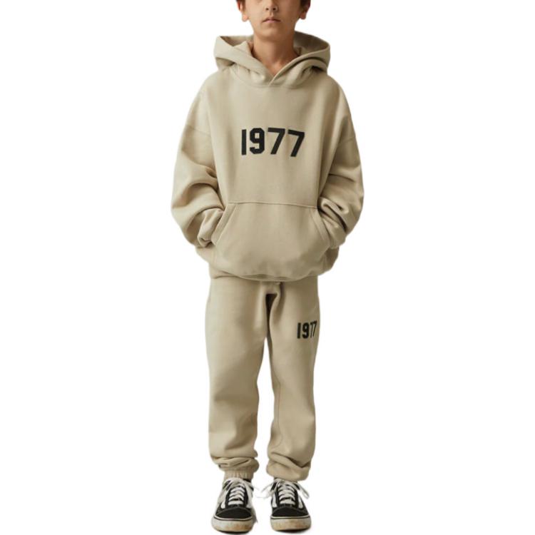 Fear of God Essentials Коллекция 1977 SS22 Худи с графическим принтом Детские Топы Пшеничный FOG-SS22-306