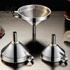 Anti Spill Liquid Transfer Funnel Stainless Steel with Detachable Strainer Oil Easy Clean Ergonomic Handle Narrow Mouth Bottles Kitchen Tool for Dry