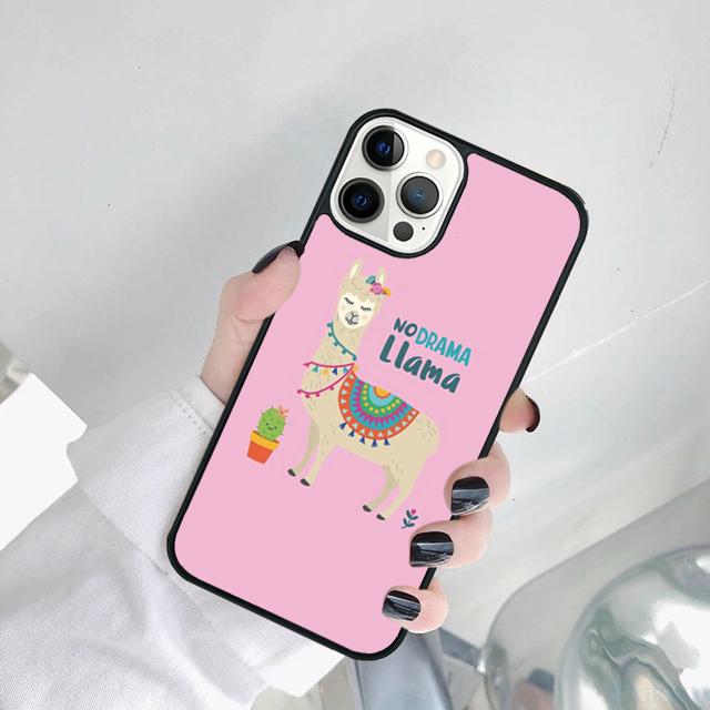 No Drama Llama No Prob llama Alpaca Phone Case Cover For iPhone 17 Air 15 16 14 11 12 13 Pro MAX Plus