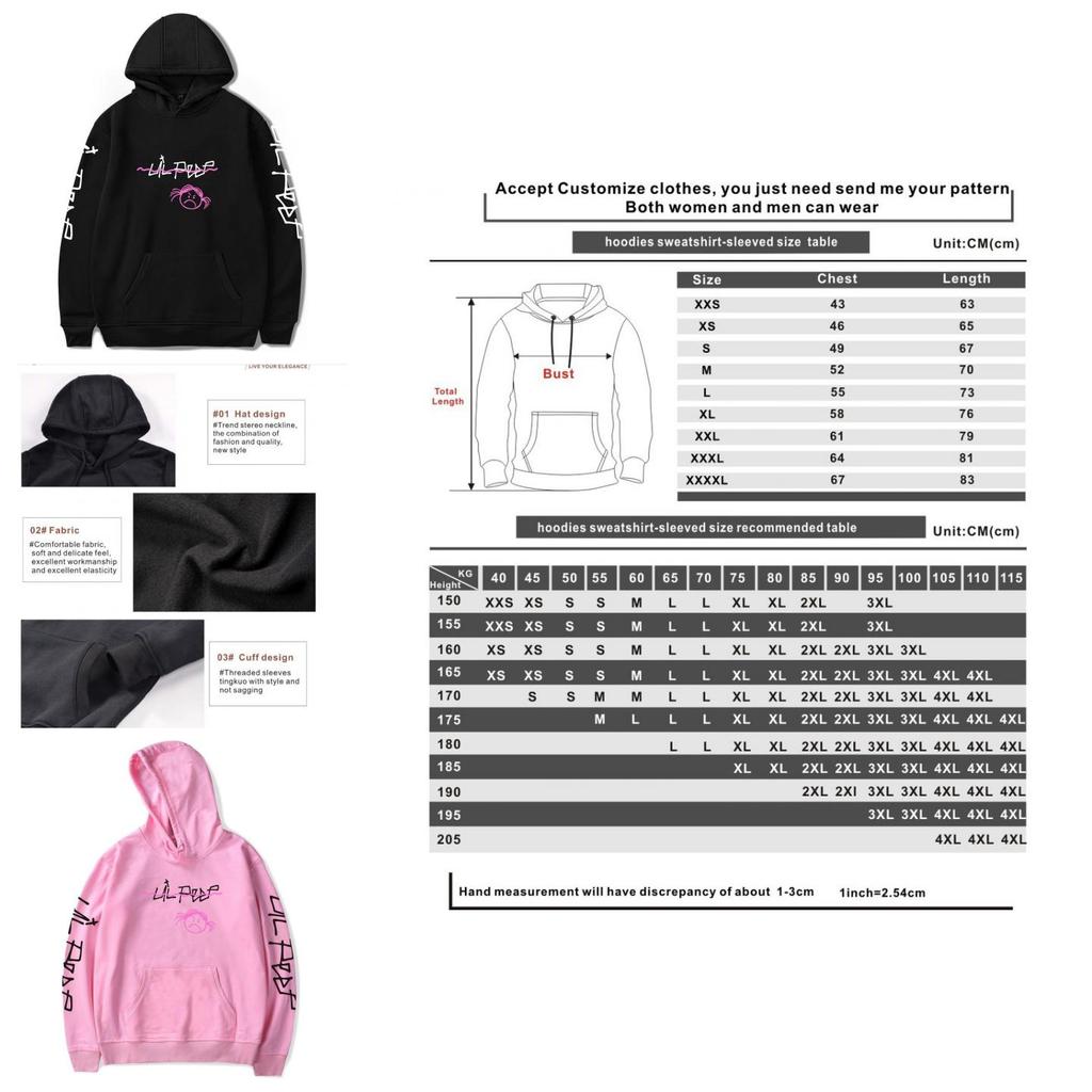 Peep Lil Love Sweatshirt Pullover Hip Hop Sad Face Women Men Rapper 1 Hoodies