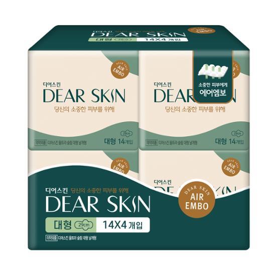 Deerskin Air Emboss 4 упаковки, 6 видов, выберите 1 (гигиеническая прокладка/подкладка/надевается поверх/очень длинный сверху)