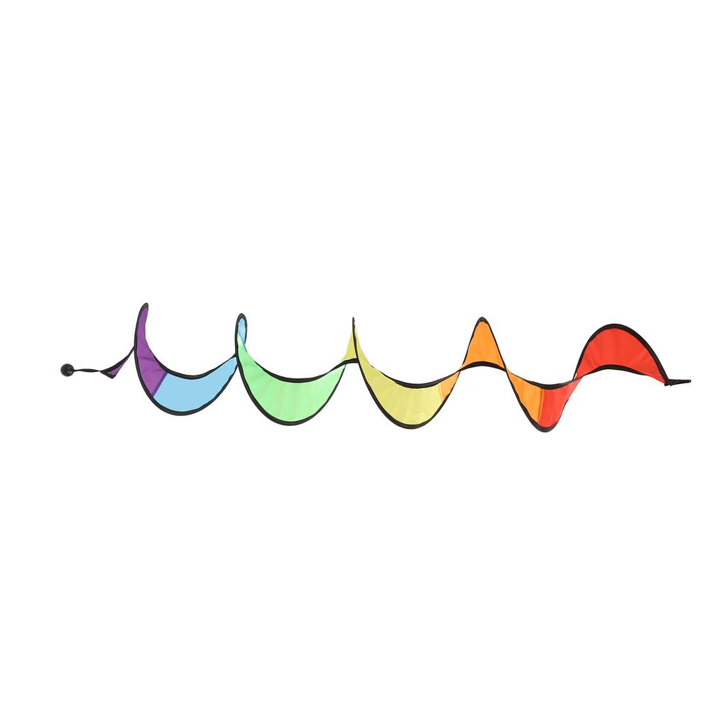 Wind Spinner Foldable Colorful Spiral Rainbow Wind Sculpture Spinner Hanging Curly Spinner Yard Garden Decoration