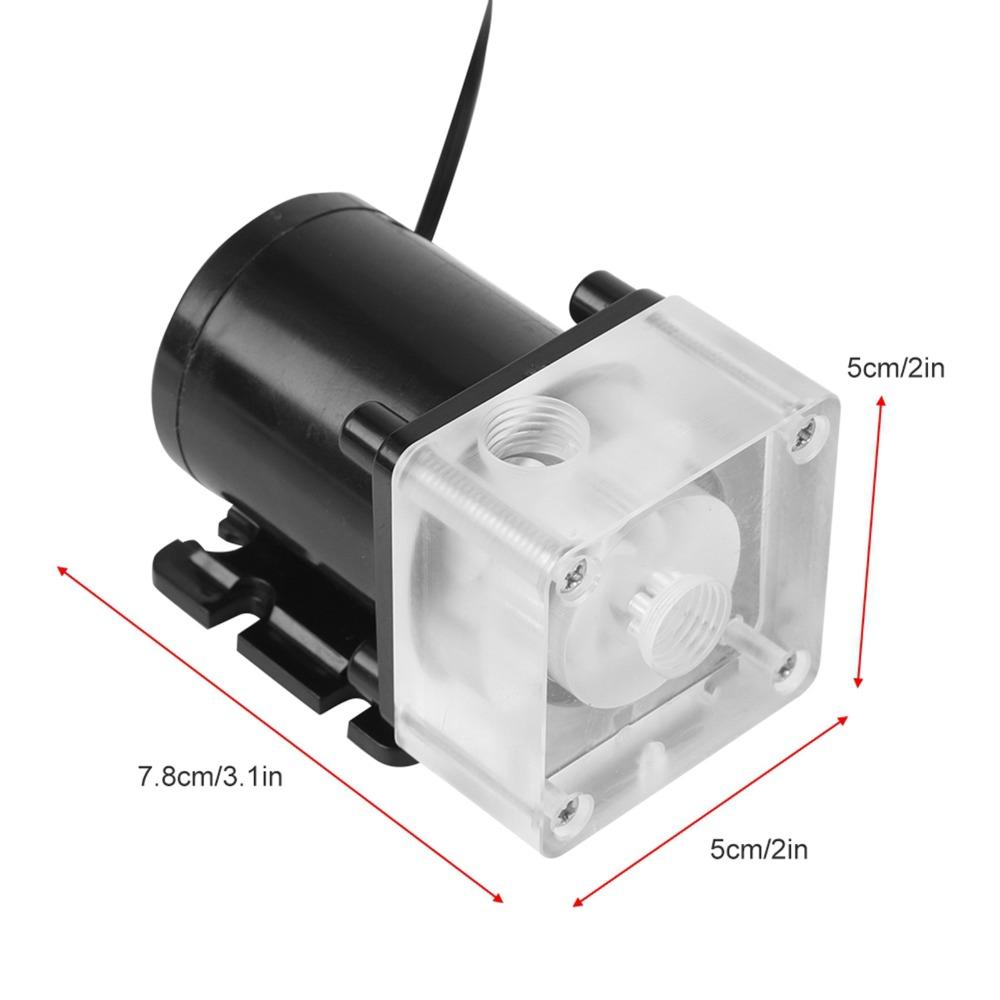 G1/4 Thread CPU Water Pump Noiseless 12V DC Water Cooling Pump Compact 500L/H Computer Water Cooling Pump Water Cooling System