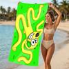 Beach Towel with Tyler & Snowi Pattern - soft,absorbent,machine washable Lightweight&Modern,swimming,Travel Essentials