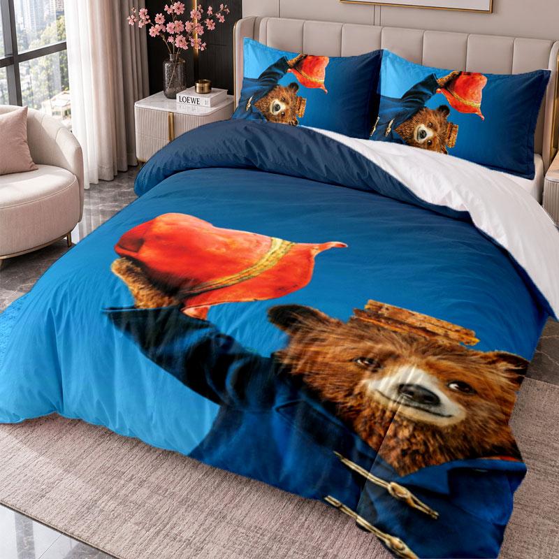 Paddington 3Pcs Bedding Set Duvet Cover With Two Pillowcases For Bedroom Home Decoration