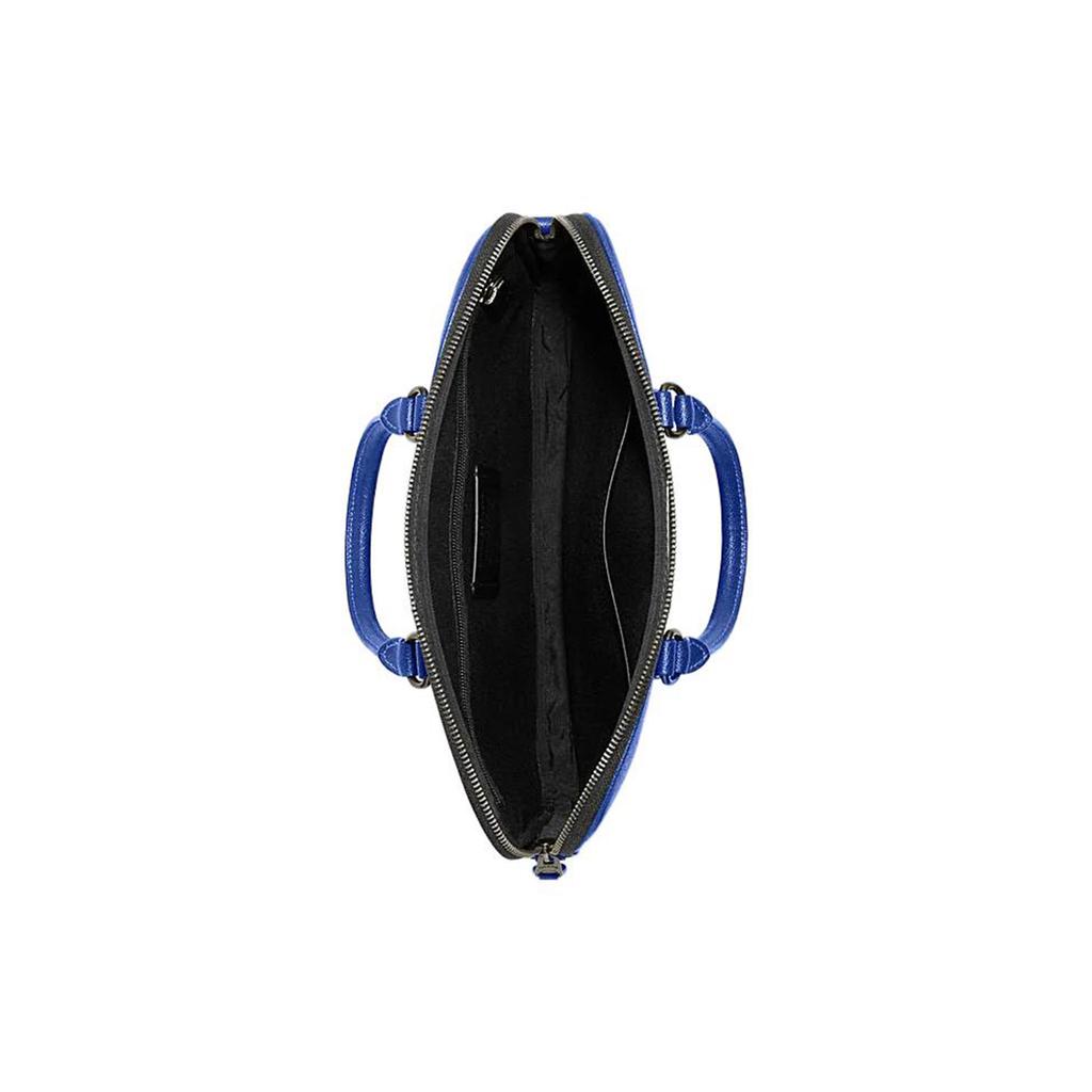 New COACH Leather Briefcase, Handbag Tubas Men's Blue CJ652-QBPDU