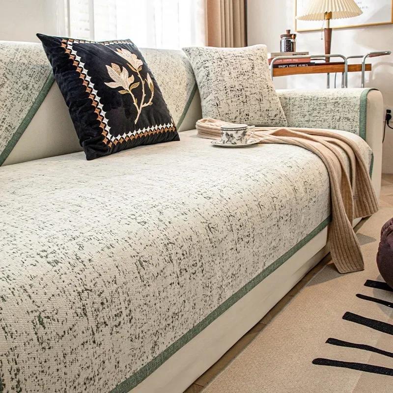 1 шт. Роскошный чехол для сиденья дивана из шенилла, противоскользящий, универсальный, L-образный, чехлы для дивана, домашний декор, протектор для дивана для домашних животных и детей