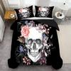 Скелет Роза 3D Печать Комплект Пододеяльника Хэллоуин Готический Стиль Комплект Постельного Белья Полиэстер Мягкий Удобный Пододеяльник Наволочки