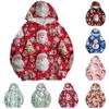 Women's Fashion Pullover Drop Shoulder Long Sleeve Christmas Printed Hooded Sweatshirt