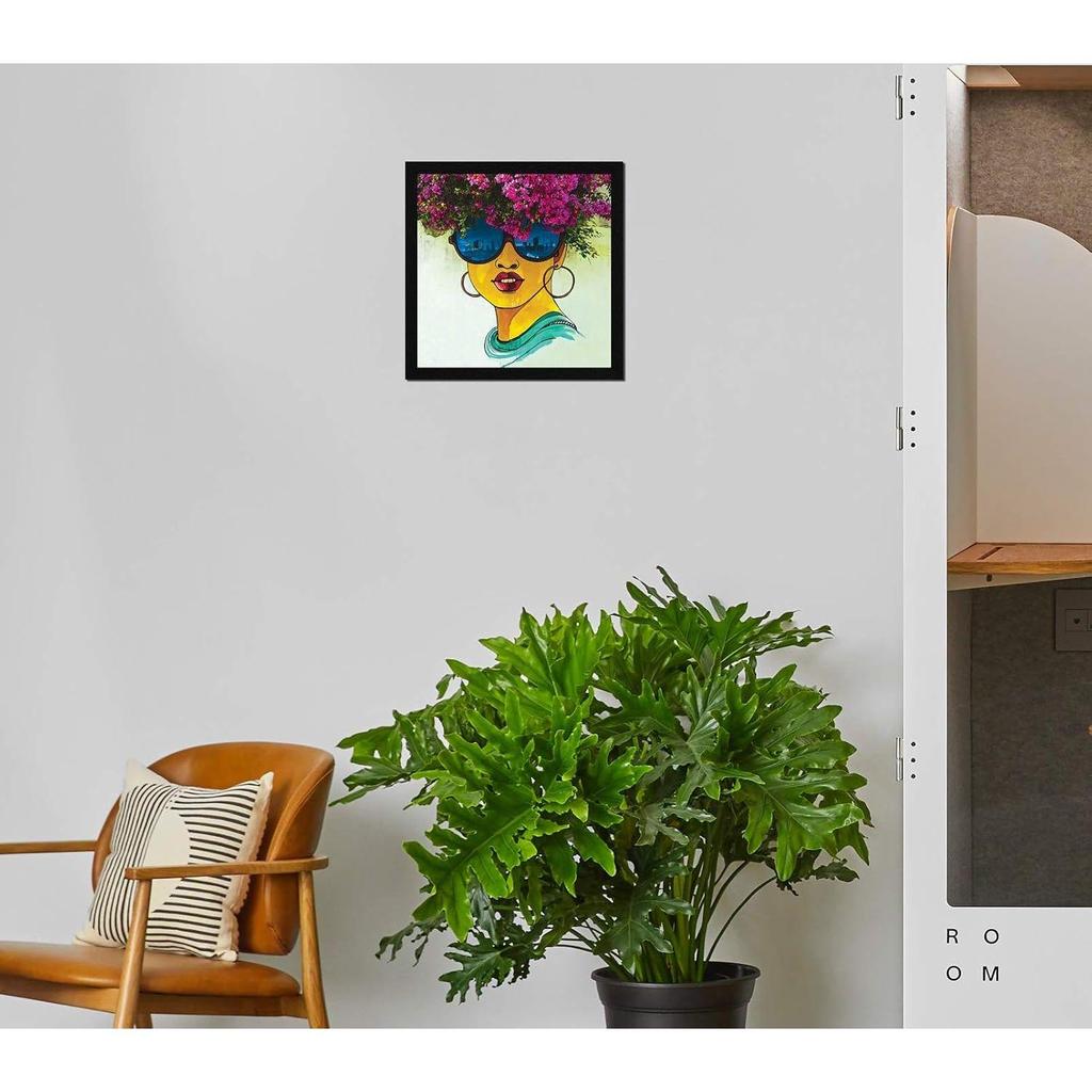 Women Wall Art Painting, Multicolor, Graffiti, 13X13 In, Set of 1