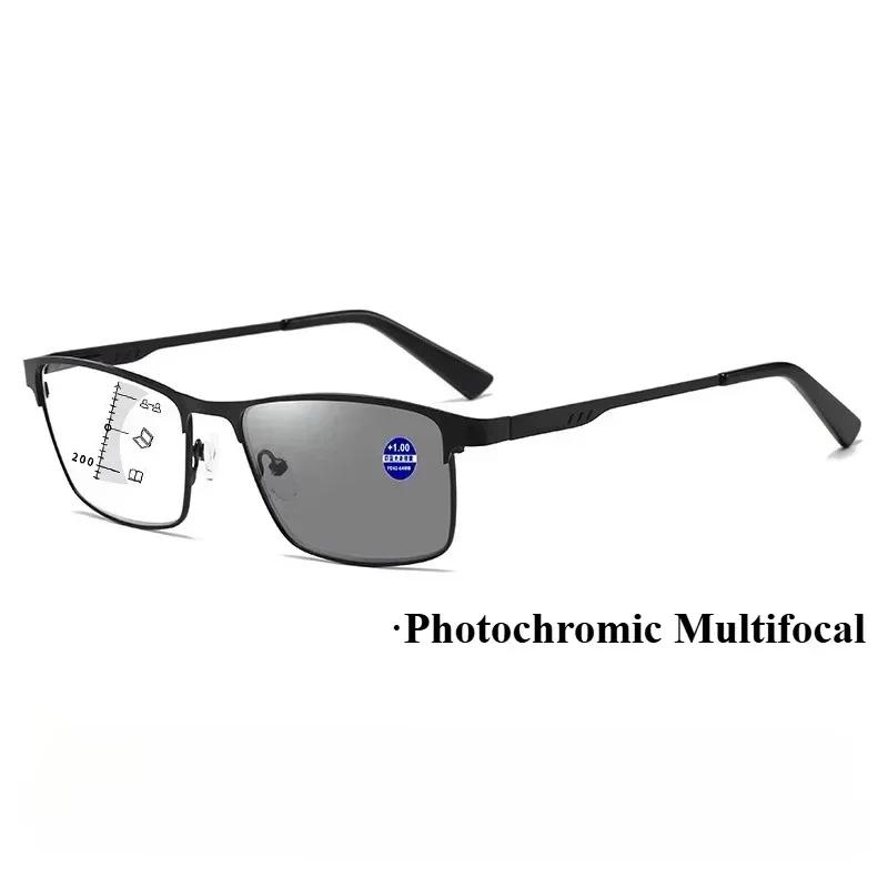 Модные Унисекс Новые Фотохромные Очки для Чтения Классические Умные Складные Прогрессивные Мультифокальные Меняющие Цвет Очки для Пресбиопии