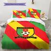 Cameroonian Football Federation Pattern Bedding Set Quilt Cover Pillowcase Home Decor Gift (1 * duvet cover + 2 * pillowcase, without core)